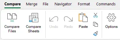 Compare Files command in menu