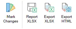 Export commands in menu