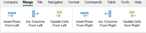 Merge commands in menu