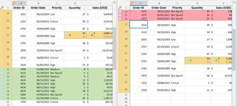 比较 Excel 文件