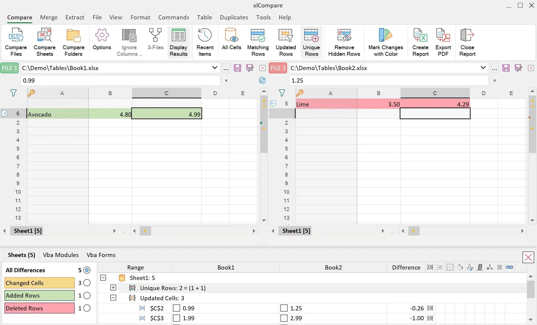 Filter matching rows in two Excel sheets