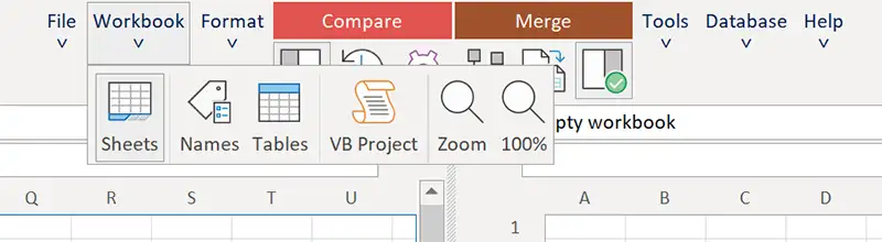 Excel Compare: Workbook View