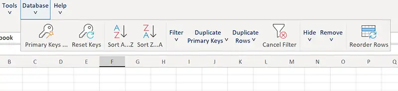 Excel Compare: Database Operations