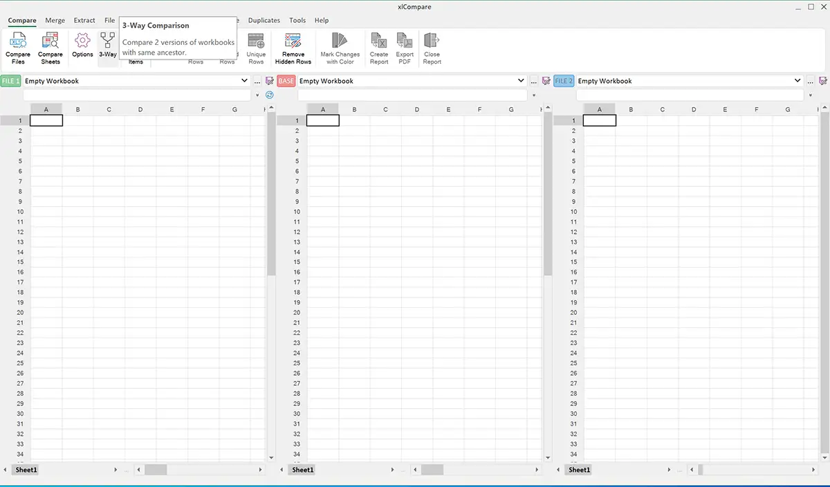 3-way comparison option in xlCompare