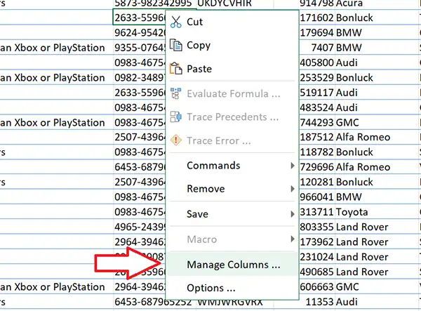 excel how to link columns