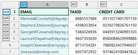 Personal Info worksheet on xlCompare.com