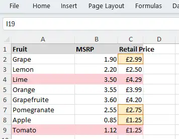 Excel sheet with highlighted changed exported into XLSX file