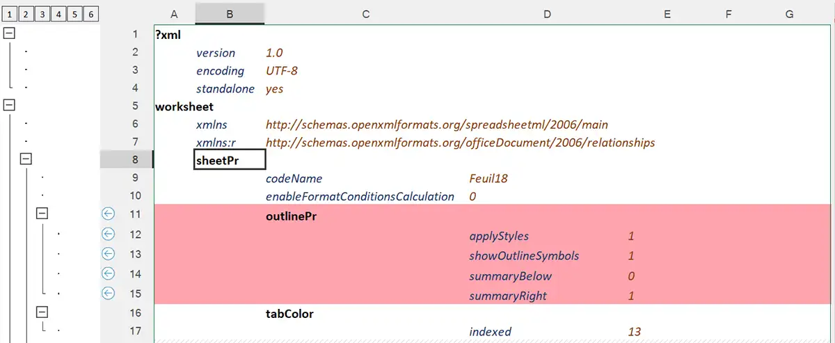 New tags in the right panel