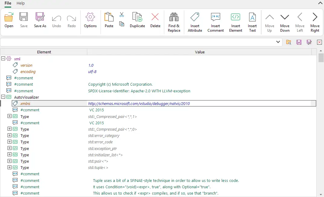 XML file editor